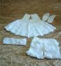 0-3 month Baby Girl white crocheted set